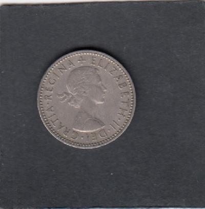 Beschrijving: 1 Shilling  ELIZABETH II